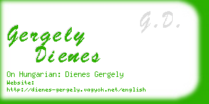 gergely dienes business card